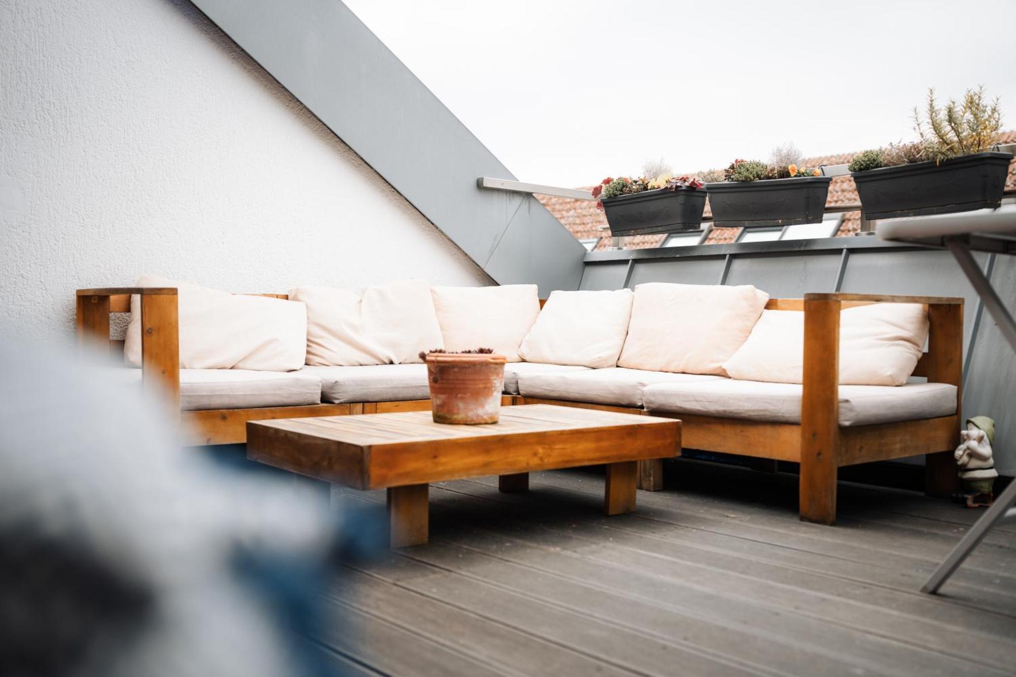 Hostel Манхайм Екстериор снимка Rooftop terrace